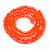 Opaque Solid Color Electroplate Glass Beads Strands EGLA-A039-P2mm-L03-3
