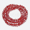 Electroplate Glass Beads Strands EGLA-A034-T4mm-J08-2