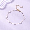 Plastic Pearl Oval Bead Link Bracelets BJEW-JB12603-2