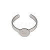304 Stainless Steel Cuff Ring Components STAS-D372-04P-02-2
