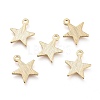 Brass Charms X-KK-G397-04G-1