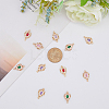 DICOSMETIC 20Pcs 5 Colors Brass Micro Pave Clear Cubic Zirconia Connector Charms KK-DC0002-82-4