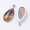 Natural Tiger Eye Big Pendants X-G-I184-02-2