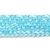 Transparent Electroplate Glass Beads Strands GLAA-F029-2mm-C20-1