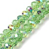 AB Color Plated Transparent Electroplate Beads Strands EGLA-H104-06J-1