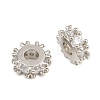 Brass Pave Clear Cubic Zirconia Beads CU-CBA6A75-19B-P-2
