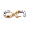 Two Tone 304 Stainless Steel Hinged Hoop Earrings for Women EJEW-A073-01B-2