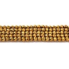 Electroplate Glass Beads Strands GLAA-H021-01B-FP04-2