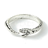 Snake Alloy Open Cuff Rings RJEW-K275-62AS-2