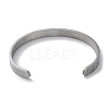 Carved Word Amulet 304 Stainless Steel Cuff Bangles BJEW-P307-04P-3