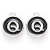 Platinum Plated Alloy Charms X-ENAM-S118-02Q-P-1