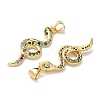 Brass Micro Pave Cubic Zirconia Pendants KK-L243-29G-14-2