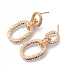 Brass Stud Earrings X-KK-N232-195-NF-2