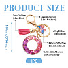 Alloy Resin Butterfly Keychains KEYC-TADJ0002-02G-O-3