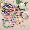 100Pcs Silicone Beads Round Rubber Bead 15MM Loose Spacer Beads for DIY Supplies Jewelry Keychain Making JX452A-4