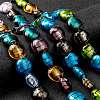 Handmade Silver Foil Glass Beads Strands SL109-6