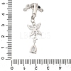 Brass Pave Clear Cubic Zirconia Clip on Belly Rings FS-WG683DA-02-3