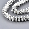 Electroplated Natural Lava Rock Beads Strands G-T114-66S-6
