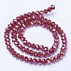 Electroplate Glass Beads Strands EGLA-A034-P1mm-B04-2