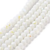 Electroplate Opaque Solid Color Glass Beads Strands EGLA-A044-P1mm-L01-1