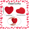 12Pcs Heart Wool Needle Felting Decoration DIY-SC0030-14B-2