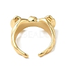 Brass Open Cuff Ring RJEW-C037-04G-3