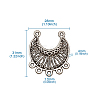 Tibetan Style Alloy Chandelier Components Links PALLOY-TA0001-21AS-7