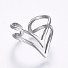 Tarnish Resistant Hollow 304 Stainless Steel Cuff Finger Rings RJEW-H126-46P-16mm-2