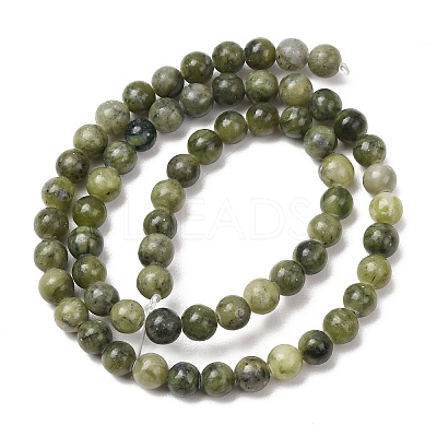 Natural Chinese Jade Beads Strands G-F363-6mm-1