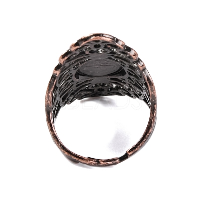 Natural Amethyst Retro Finger Rings RJEW-B067-02R-28-1