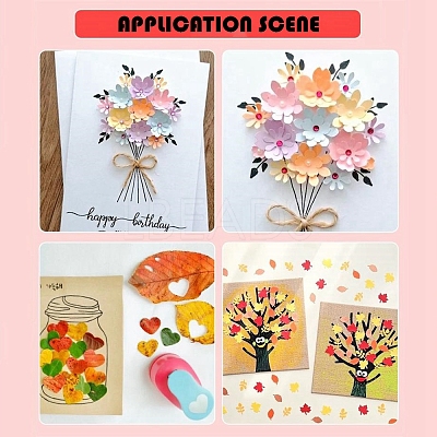 Random Single Color or Random Mixed Color Mini Plastic Craft Paper Punch Sets for Scrapbooking & Paper Crafts AJEW-L051-17-1