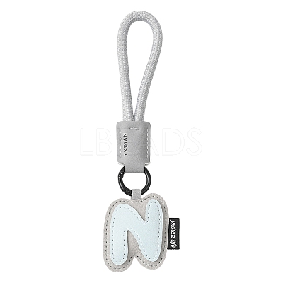 PU Leather Letter Pendant Decoration HJEW-YWC0002-001N-1
