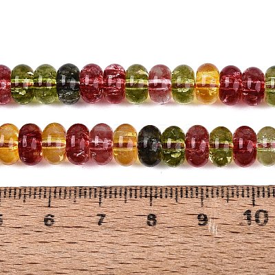 Crackle Transparent Glass Beads Strands GLAA-N074-02A-02-1