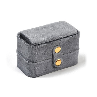 Mini Rectangle Velvet Ring Storage Boxes with Snap Buttons CON-Z009-02F-1