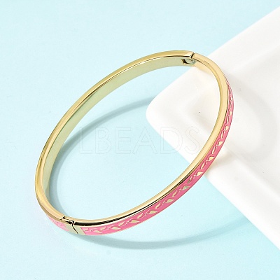 304 Stainless Steel Enamel  Bangles BJEW-D408-36G-1