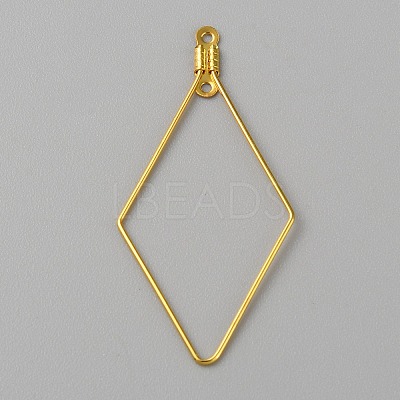 Brass Hoop Earring Findings LS-KK-WH0083-03G-1