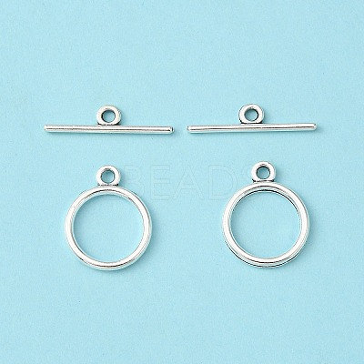 Tibetan Style Toggle Clasps TIBEP-A12208-S-LF-1