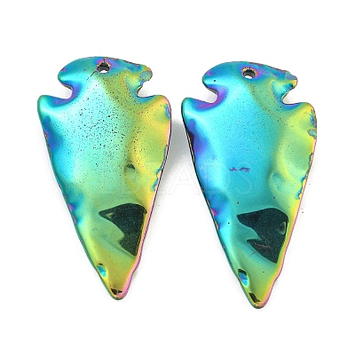 Electroplated Synthetic Non-Magnetic Hematite Pendants G-C136-03-1