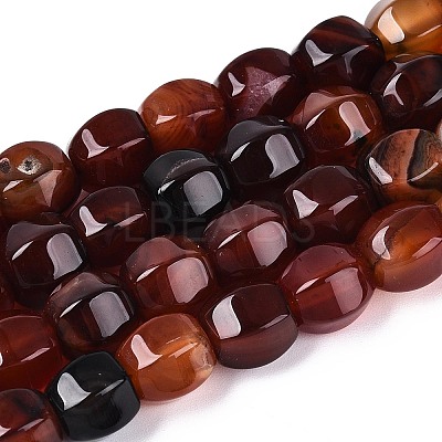 Dyed Natural Agate Beads Strands G-T144-50A-03-1