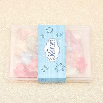 21Pcs 7 Colors Opaque Resin Beads RESI-CA0001-48-1