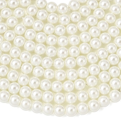 Eco-Friendly Dyed Glass Pearl Beads Strands HY-A008-6mm-RB002-1