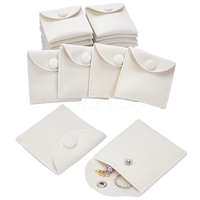 Velvet Jewelry Flap Pouches with Snap Button TP-WH0007-10A-1