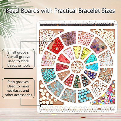Wooden Bead Design Boards WOOD-WH0042-26D-1