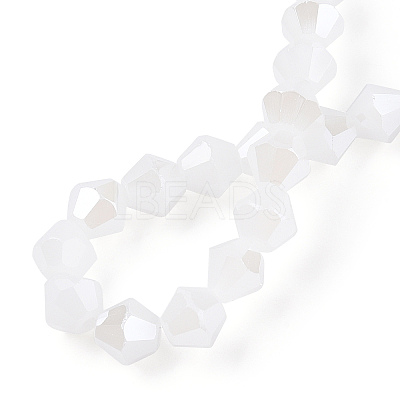 Imitation Jade Electroplate Glass Beads Strands EGLA-A039-J6mm-A06-1