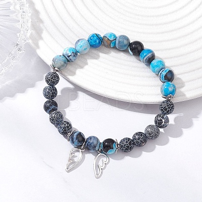Alloy Wings Charm Bracelets BJEW-JB12691-1