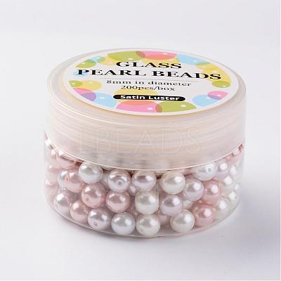 Glass Pearl Bead Sets HY-JP0001-03-A-1
