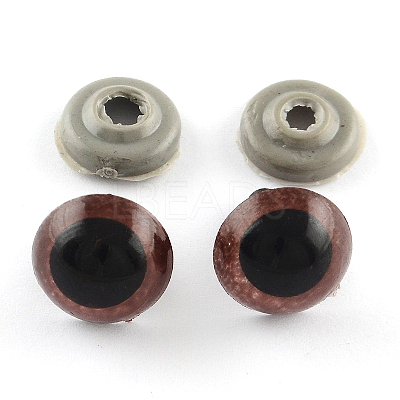 Craft Plastic Doll Eyes Stuffed Toy Eyes X-DIY-R039-10mm-1