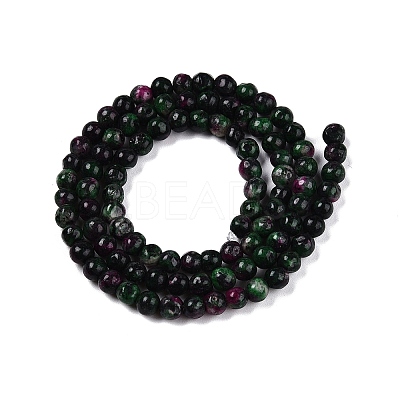 Dyed Natural White Jade Beads Strands G-T140-4mm-B10-1