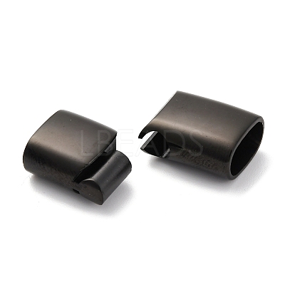 Ion Plating(IP) 304 Stainless Steel Magnetic Clasps with Glue-in Ends STAS-G136-05B-1
