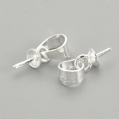 925 Sterling Silver Pendant Bails STER-S002-78-1